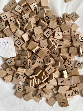 330 Scrabble Tiles Wooden